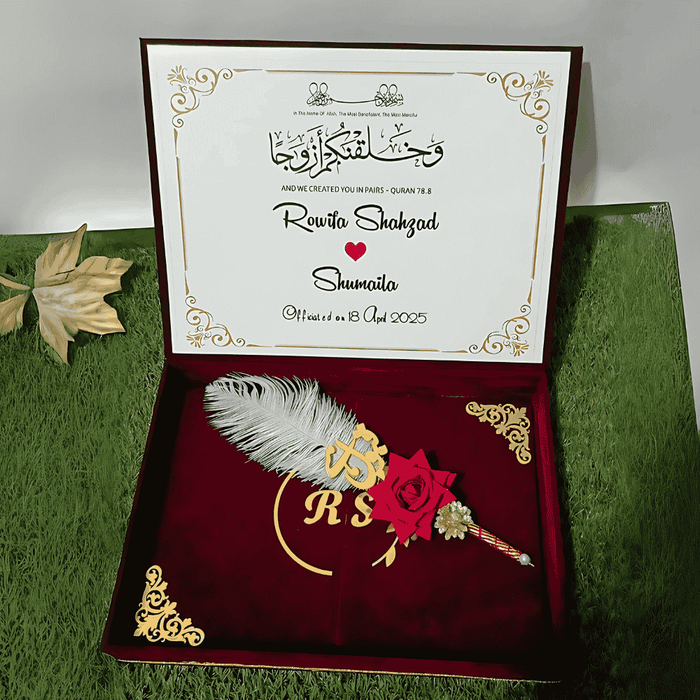 Nikkah Box,Booklet,Pen Nikkah Deal